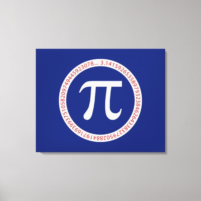 Toile Pi Ring sur le bleu marine (Recto)