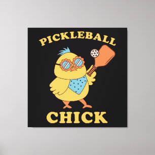 Toile Pickleball Chick - rétro
