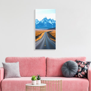 Toile Pics de montagnes lointaines