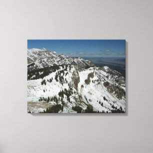 Toile Pics neigeux des monts Grand Teton I Photographie