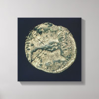 Pièce avec les têtes de Jules César et Auguste