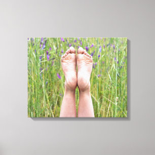Toile pieds nus en fleur sauvage
