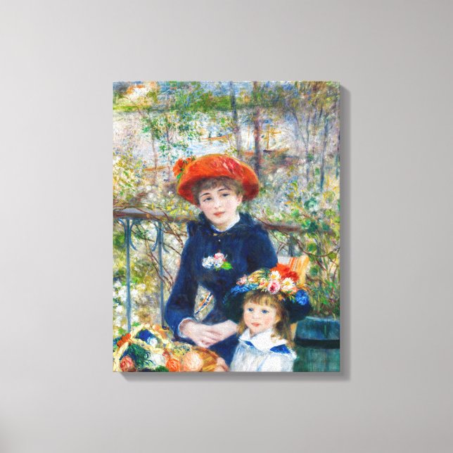 Toile Pierre-Auguste Renoir - Deux soeurs sur la terrass (Recto)