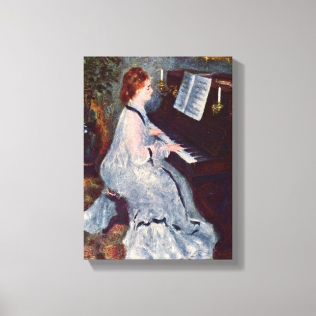 Toile Pierre-Auguste Renoir - Femme au piano (Recto)