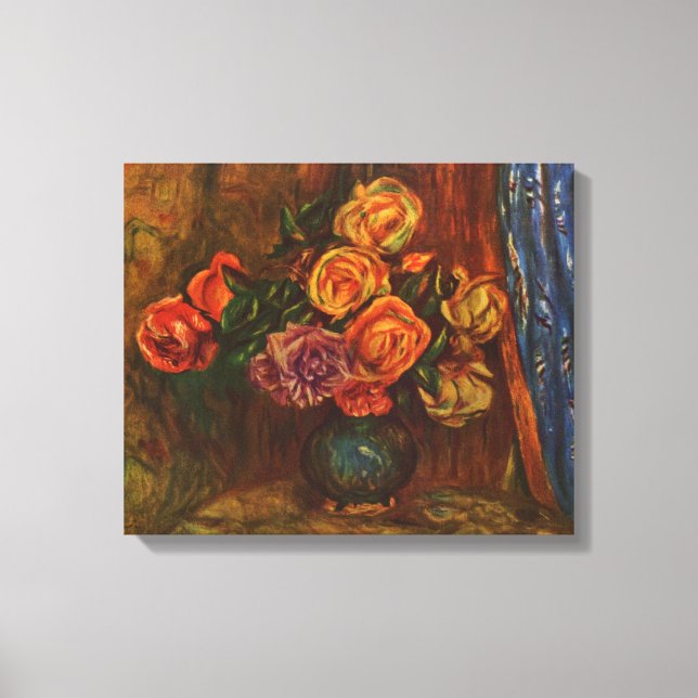 Toile Pierre Auguste Renoir La vie morte avec les Roses (Recto)