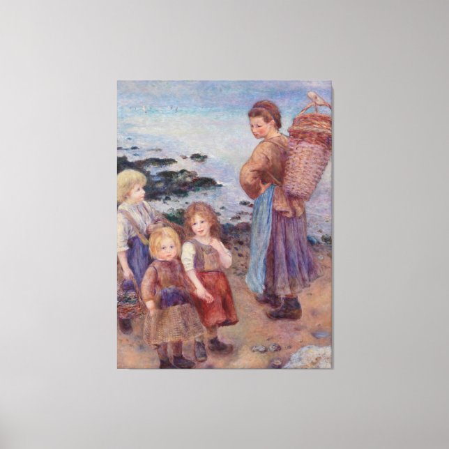 Toile Pierre Auguste Renoir Pêcheurs de moules à Berneva (Recto)