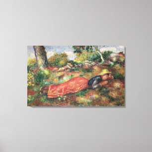 Toile Pierre une jeune fille de Renoir dormant sur