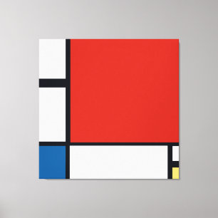 Toile Piet Mondrian - Composition Abstrait géométrique