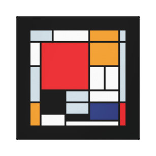 Toile Piet Mondrian - composition avec le grand avion