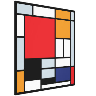 Toile Piet Mondrian - composition avec le grand avion