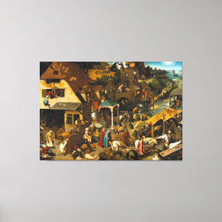 Toile Pieter Bruegel l'Ancien - Les proverbes hollandais