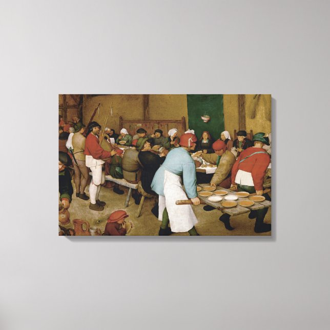 Toile Pieter Bruegel l'Ancien - Mariage paysan (Recto)