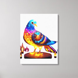 Toile Pigeon urbain rayonnant