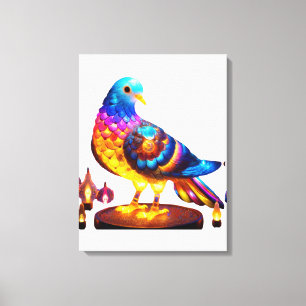 Toile Pigeon urbain rayonnant