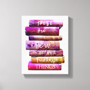 Toile Pile de choses de favori de livres