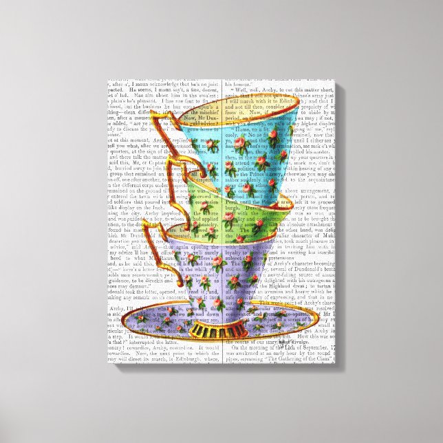 Toile Pile De Trois Tasses Vintages (Recto)