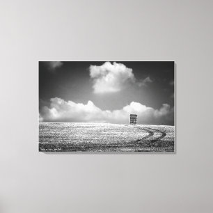 Toile Pile et Tracks, art noir et blanc