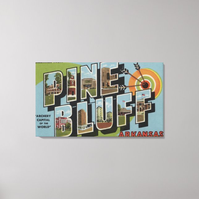Toile Pine Bluff, Arkansas (capitale du tir à l'arc) (Recto)