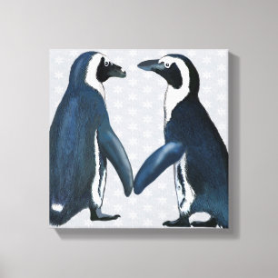 Toile Pingouins dans l'amour