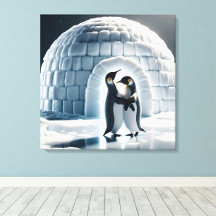 Toile Pingouins Dansant Lente Par Igloo