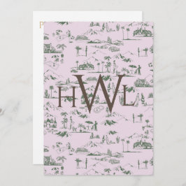 Toile Pink Moderne Brautdusche Einladung