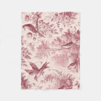 Toile Pink vinatage Fleecedecke
