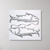 Pisces (the Fishes) an illustration from the 'poet