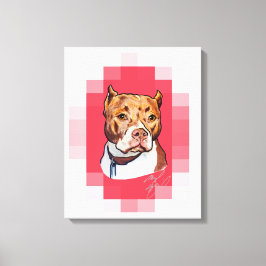 Toile Pitbull... Portraits pour animaux