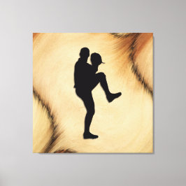 Toile Pitcher du joueur de baseball antique