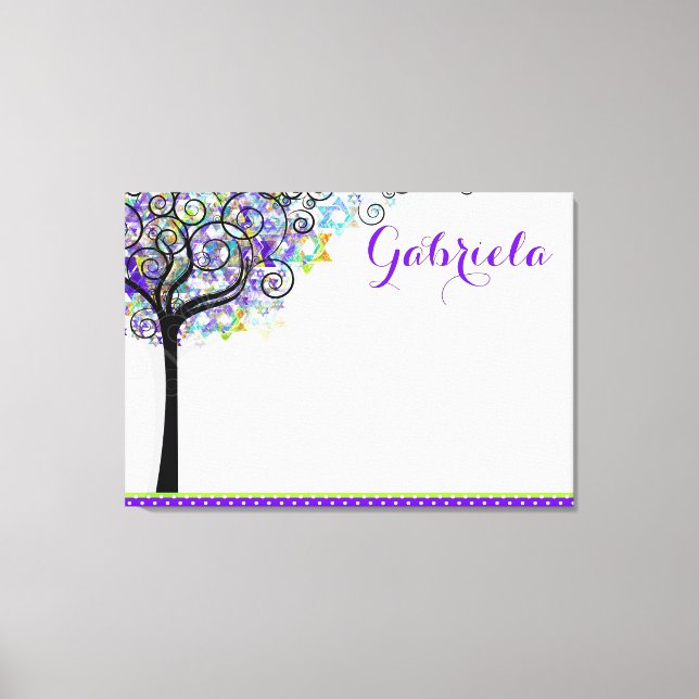 Toile PixDezines Arbre de vie Se connecter conseil/viole (Recto)