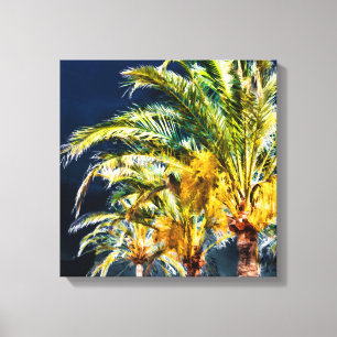Toile PixDezines Date Palms/Midnight Blue