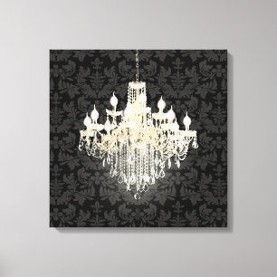 Toile PixDezines do-it-yourself couleur Damas/lustre en