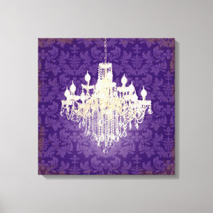Toile PixDezines do-it-yourself couleur Damas/lustre en
