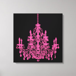 Toile PixDezines Fond DIY/Lustre en cristal rose