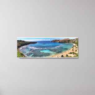 Toile PixDezines HANAUMA BAY, VUE PANORAMIQUE