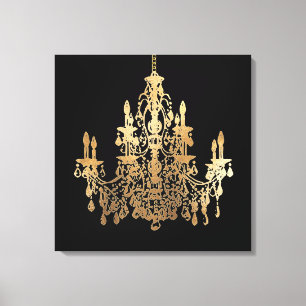 Toile PixDezines Lustre DIY/Chandelier en Or Faux