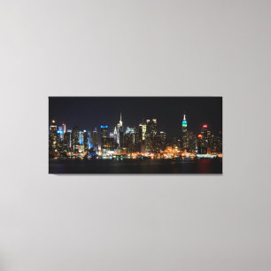 Toile PixDezines NYC Skyline/Manhattan/Night Lights