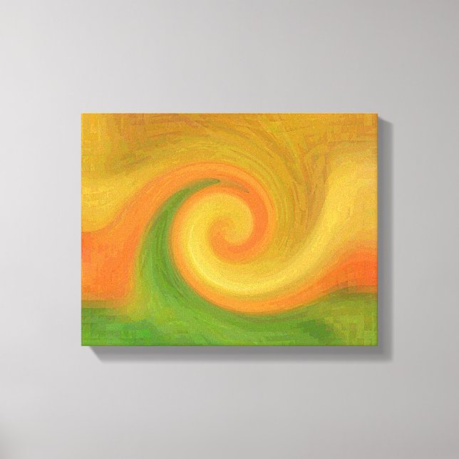 Toile Pixel Abstrait Automne Swirl (Recto)