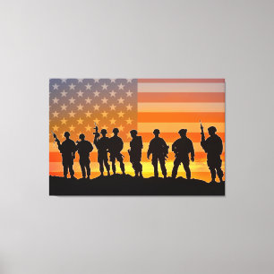 Toile PLACE DE COMBAT AMÉRICAINE 32x48