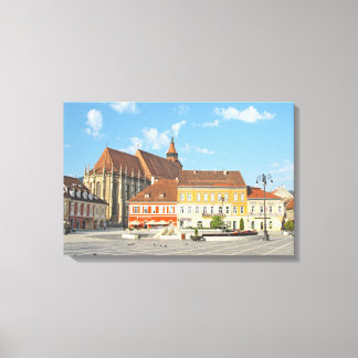 Toile Place du Conseil de Brașov, Transylvanie, Roumanie