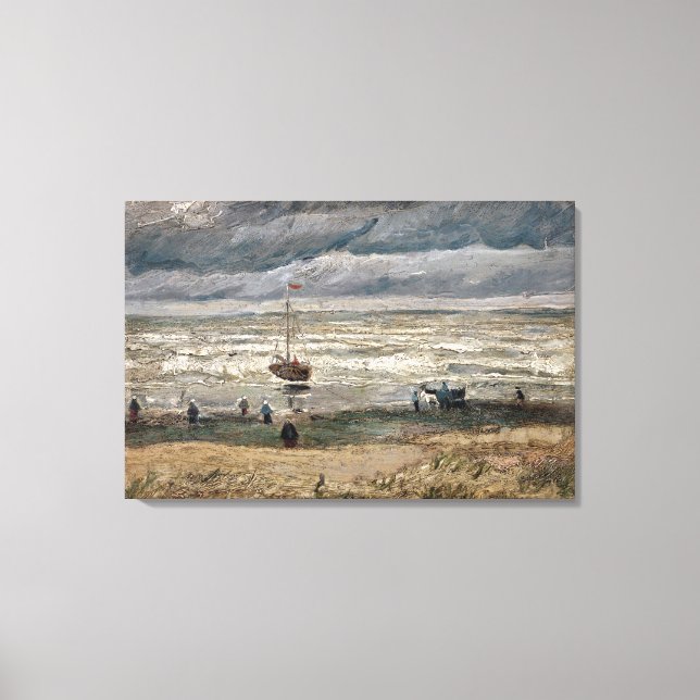 Toile Plage à Scheveningen dans Stormy Météo (Recto)