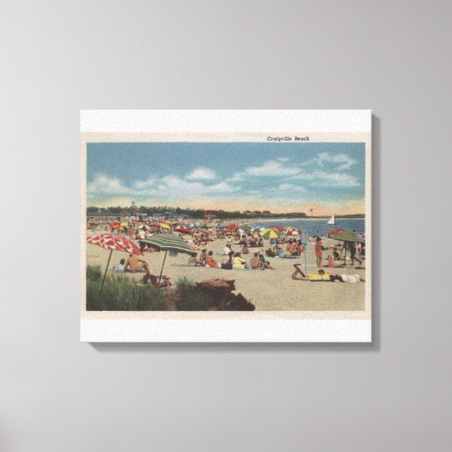 Toile Plage bondée (Recto)
