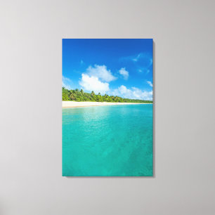 Toile Plage bordée de palmiers, Tonga