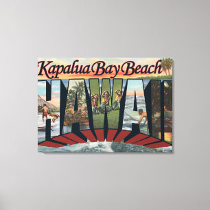 Toile Plage de baie de Kapalua, Hawaï - grandes scènes