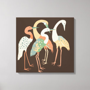 TOILE PLAGE DE CRANES D'ART POP STRETCHÉ CANVAS ART IMPR