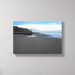 Toile Plage de Mundesley, Norfolk by Alexandra Cook