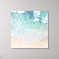 Plage de sable et de plage de dentelle verte et bl