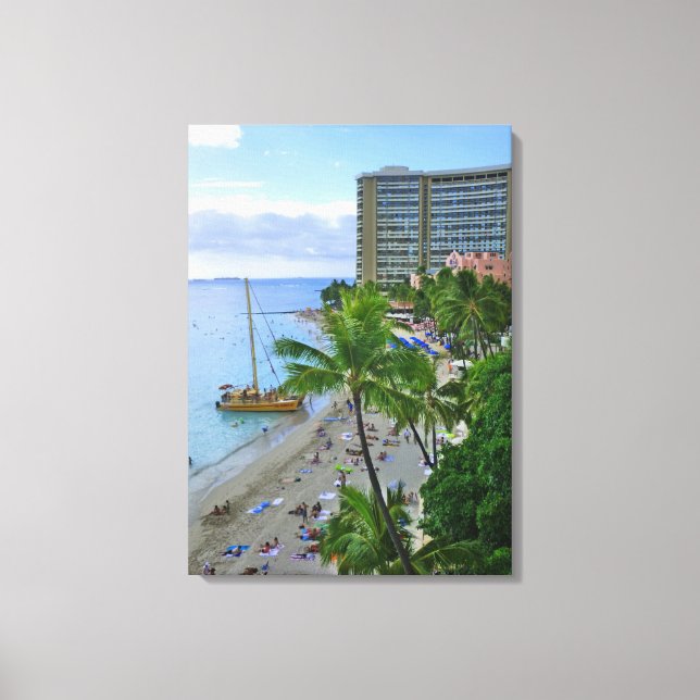 Toile Plage de Waikiki (Recto)