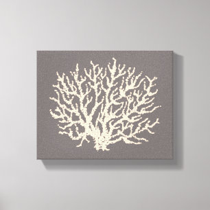 Toile Plage Grey Mer Nautique Corail Mur Art
