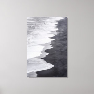 Toile Plage noire et blanche pittoresque